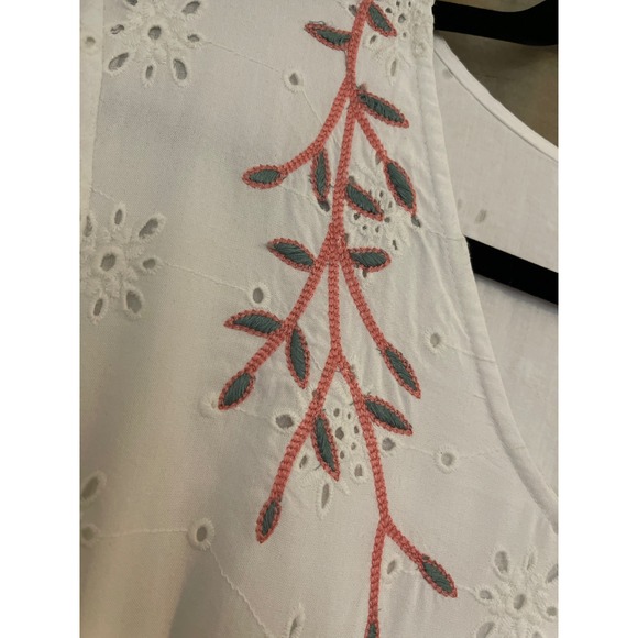 Myra Bag Bohera apparel dress size XL white tiered eyelet embroidery - Picture 4 of 8